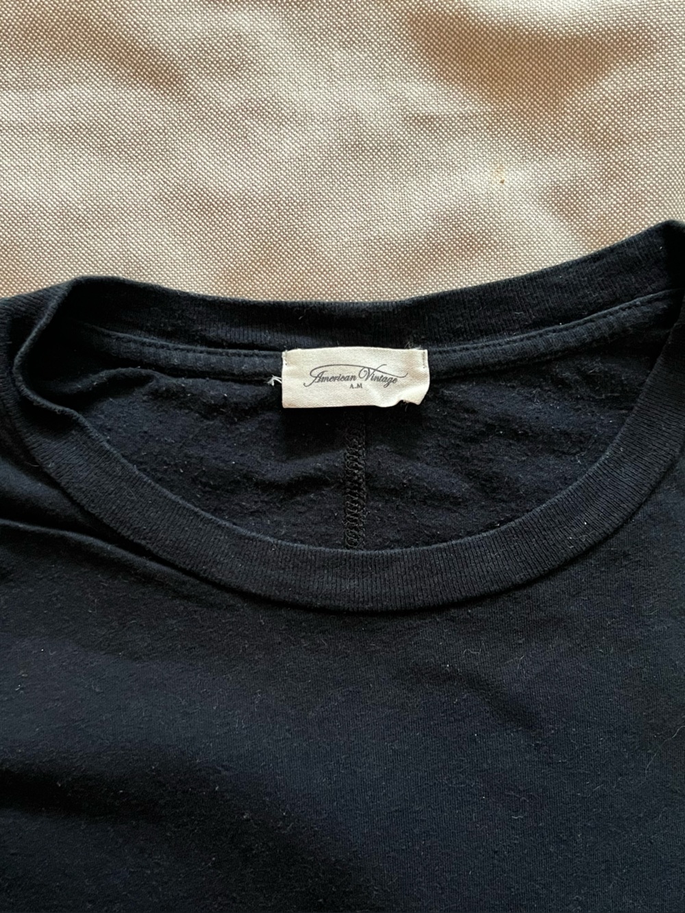 American Vintage Black Short Sleeve Crewneck Tee
